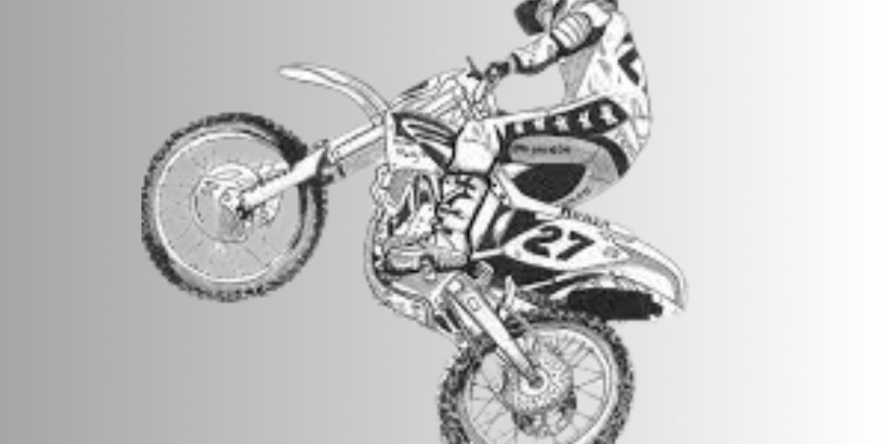 Adrenaline Art: Dirt Bike Coloring Page