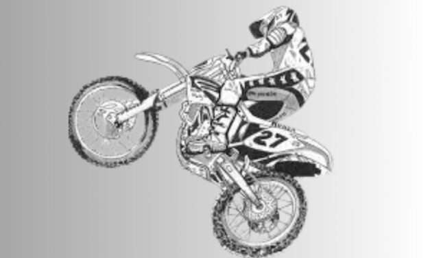 Adrenaline Art: Dirt Bike Coloring Page